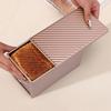 Pullman Loaf Pans with Lid for Homemade Bread Nonstick Corrugated Carbon Steel Bread Toast Box with Cover for Bakeware