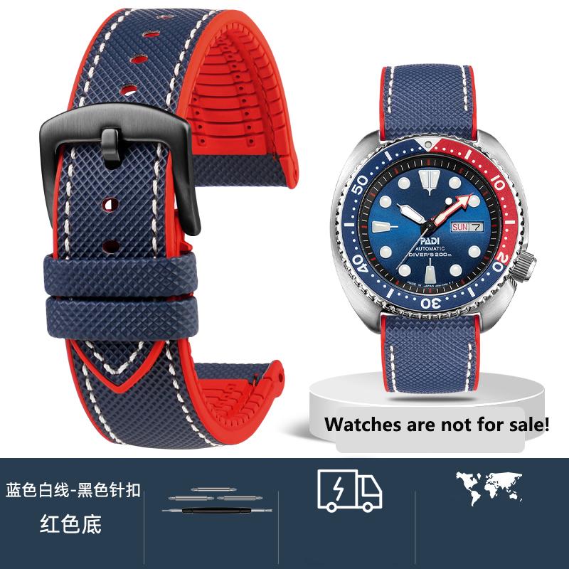 20 мм 21 мм 22 мм 23 мм 24 мм Унисекс Высококачественный нейлоновый ремешок с резиновой нижней частью Водонепроницаемый ремешок для часов для любой марки часов Мужской браслет