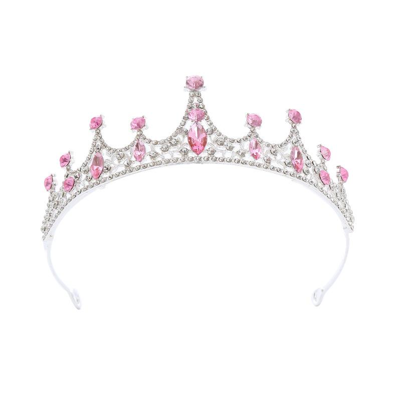 Bridal Crown Metal Rhinestone Crown Princess Birthday Party Headband Dinner Dress Updo Hair Accessory