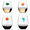 12 шт./компл. силиконовый маркер для бокалов с изображением морских животных для питья идентификатор чашки