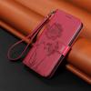 Leather Wallet Flip Case For OPPO A57S A77 A15 A15S A16 A16S A54S A17 A96 4G 5G Dandelion Embossed Design, Card Slots, Wrist Strap