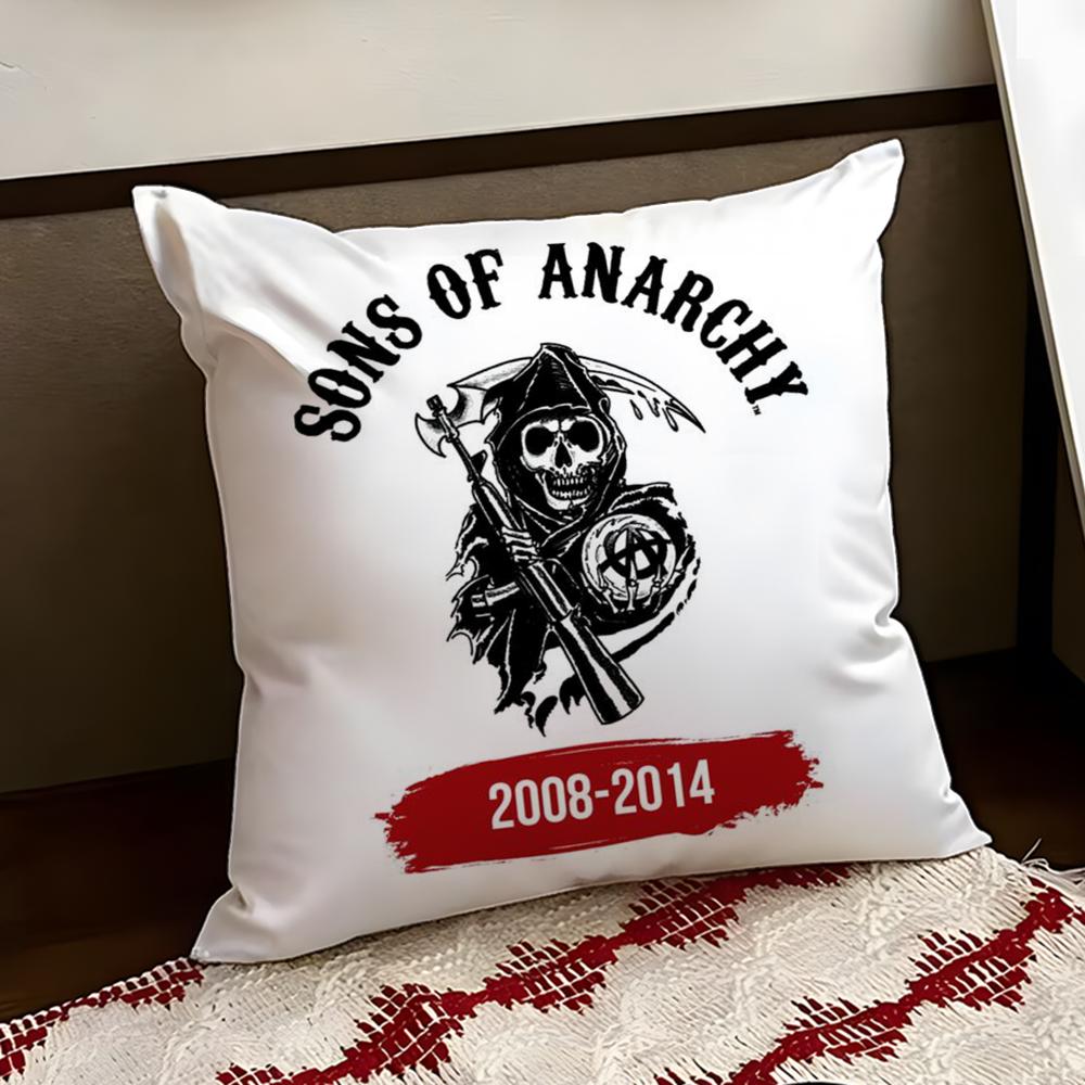 SSons of AAnarchy Cushion Cover Reversible Soft Durable Pillow Cover Home Car MultiScene Use for Daily Comfort