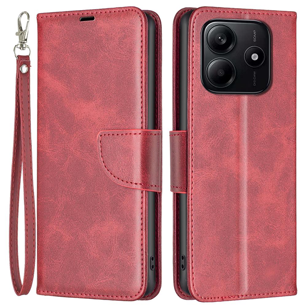 Для Xiaomi Redmi Note 14 4G (163,25x76,55x8,16 мм) Ударопрочный чехол-книжка из ПУ кожи с отделениями для карт