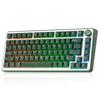 YUNZII B75 PRO Прокладка Игровая Беспроводная Механическая RGB Кастомная Клавиатура для Сертифицированного Технического Использования Milk V2 75% Клавиатура, Клавиатура, BT/2.4G/Проводная