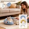 Pet Crescent Moon Pillow, Plush Semi-Moon Pet Bed Cushion For Cats & Small Dogs, Comfortable Sleeping Pillow For Dearling