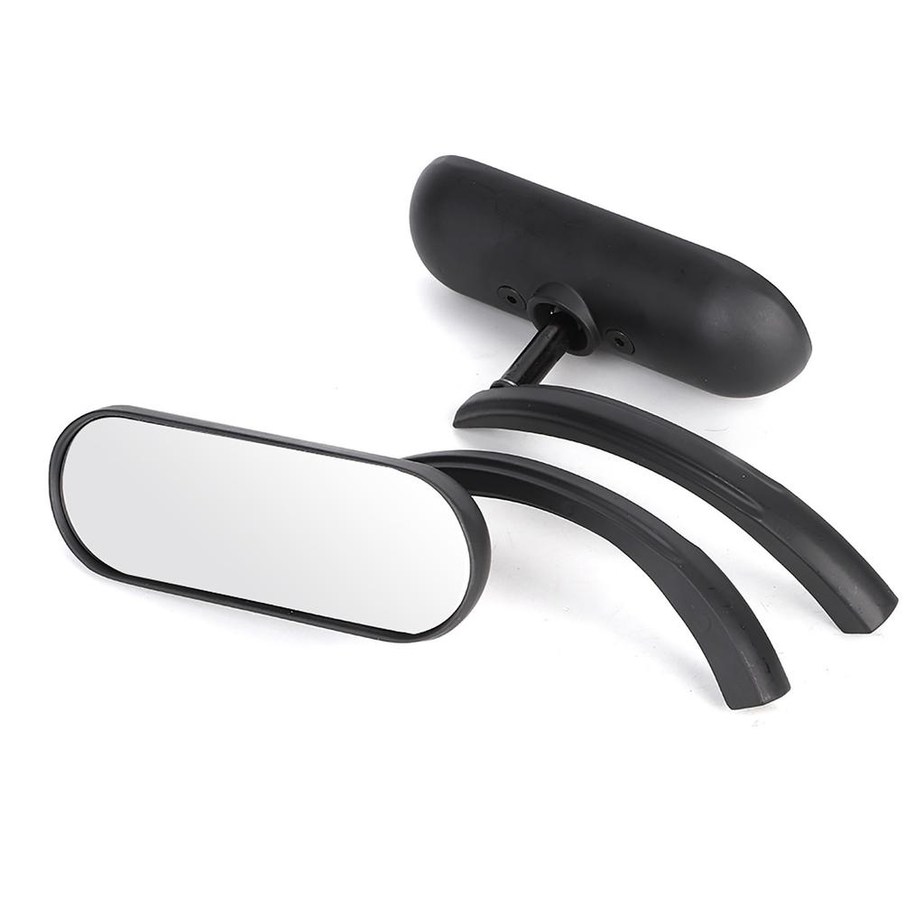 2Pcs Motorcycle Black Mini Oval Rear View Mirror for Honda Shadow 600 750 1100 ACE