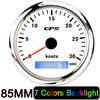 GPS Спидометр Одометр 85 мм 30-60 Узлов с GPS Антенной для Морской Лодки Автомобиля 7 Цветов Аксессуары для Мотоцикла