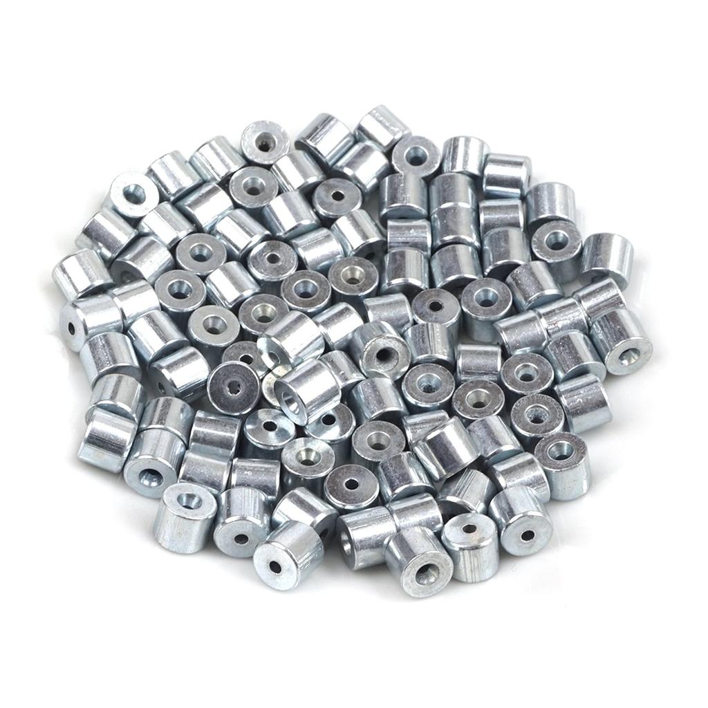 BCR017 100 шт. Ремонтный стальной трос для стеклоподъемника автомобиля, концевой штифт, стопорная втулка, заклепка 6,5x5,5/1,7 мм