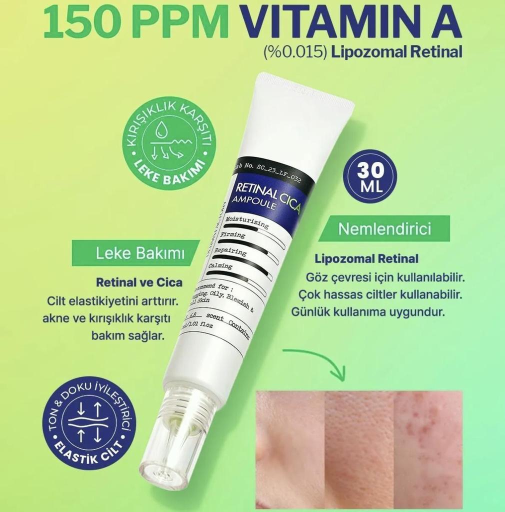 DERMA FACTORY Ампула Retinal Cica (30мл) - Обновление и успокоение кожи