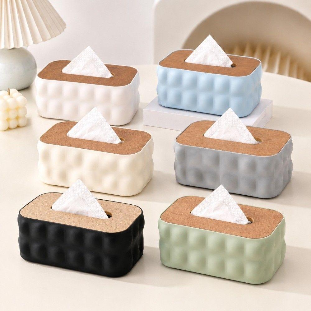 Elegant Tissue Dispenser Large Opening Paper Dispenser Storage Box Living Room Decor