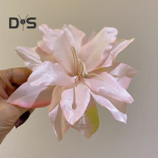 1 пара женских заколок для волос с большим цветочным декором, боковые шпильки для волос, не повреждающие волосы, не выцветающие аксессуары для волос