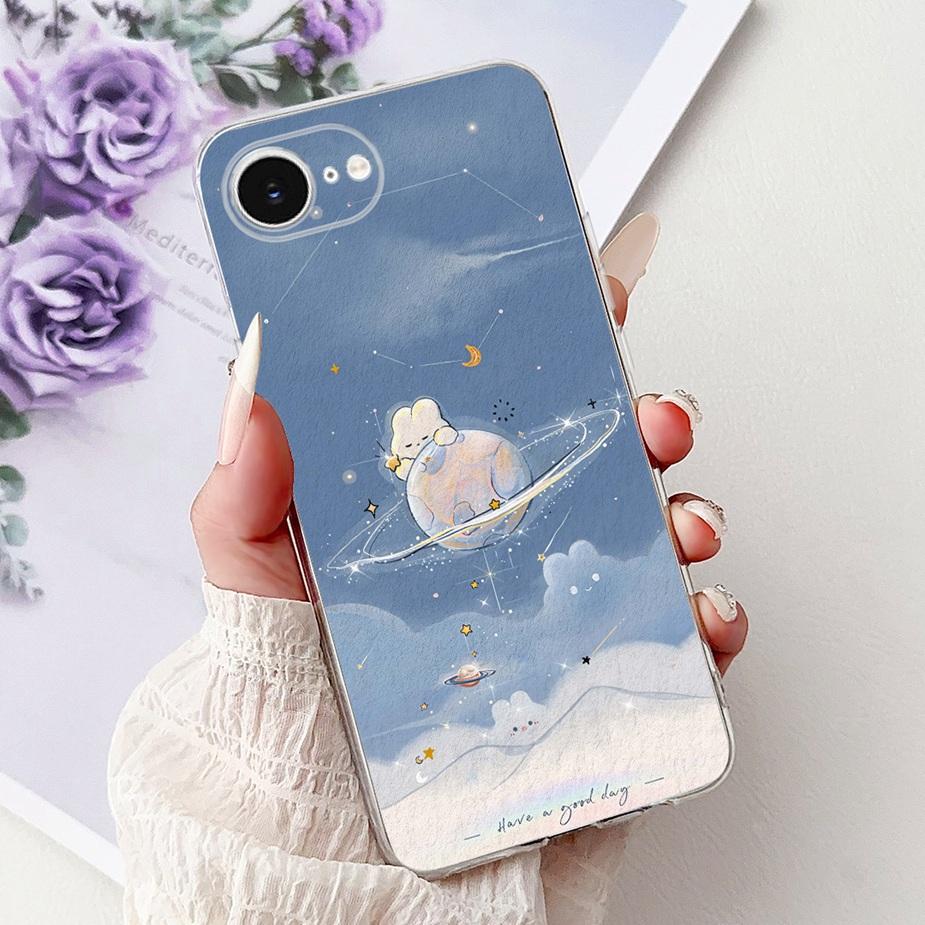For Apple iPhone 16e Case Cute Cat Lion Painted Cover Soft Slim Phone Case For iPhone SE 4 SE4 2025 iPhone16e 5G Back Cover Bags