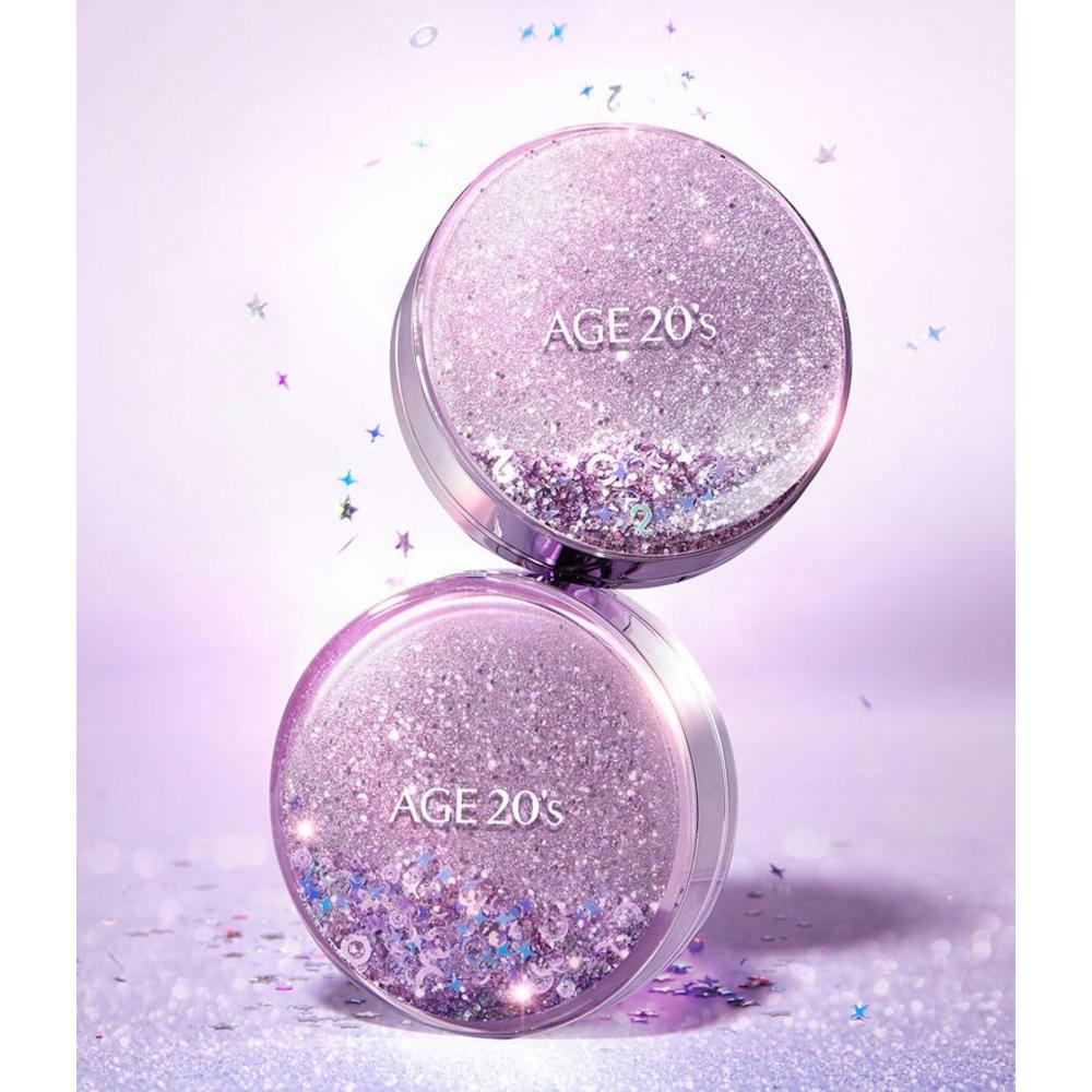 Age to Wenness Shining Drop Pact Edition Case + Refill 12.5gx 3p, No. 23, 1 комплект