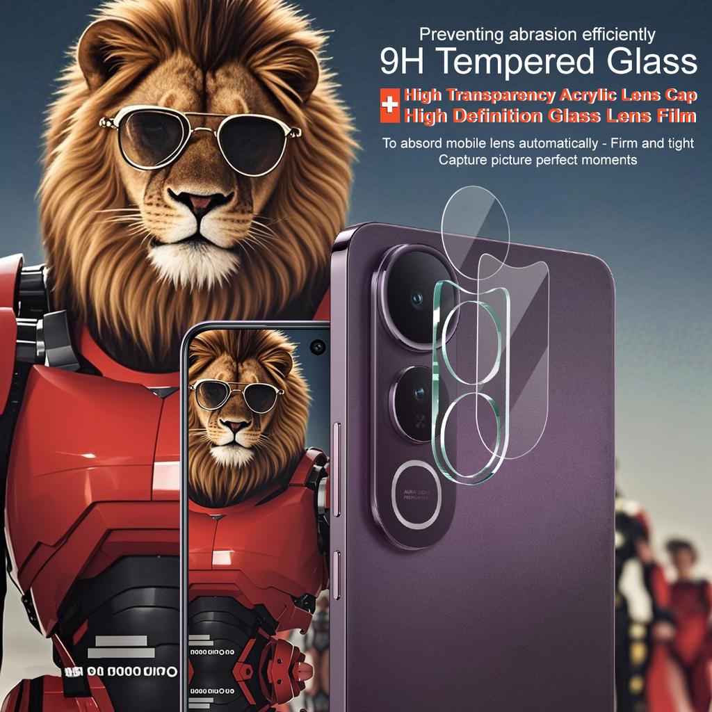 IMAK For Vivo V50 Lite 5G Tempered Glass Camera Lens Protector+Acrylic Lens Cap
