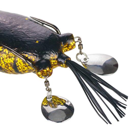 9см/25г Силиконовая Огромная Приманка Лягушка Красочная Лопатка Двойная Блестка Мягкая Искусственная Приманка Лягушка