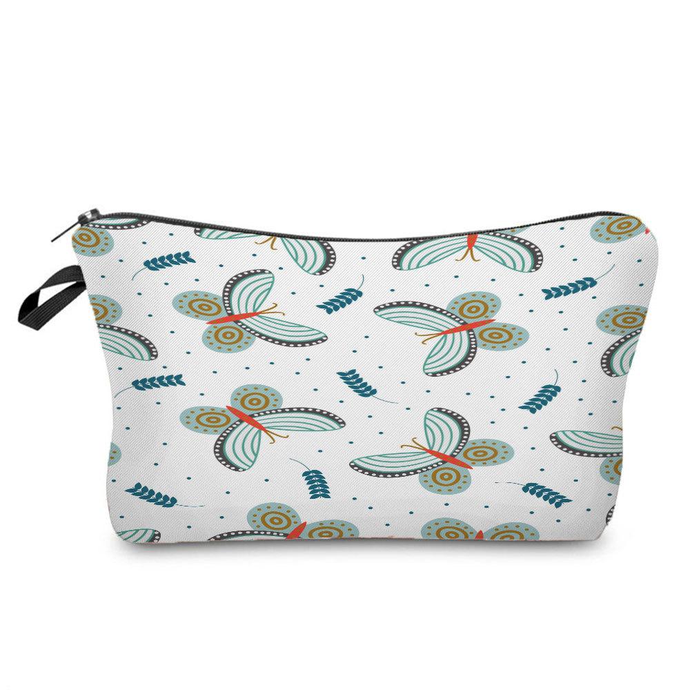 Women Butterfly Print Cosmetic Bag Toiletries Organize Travel Storage Case 6706