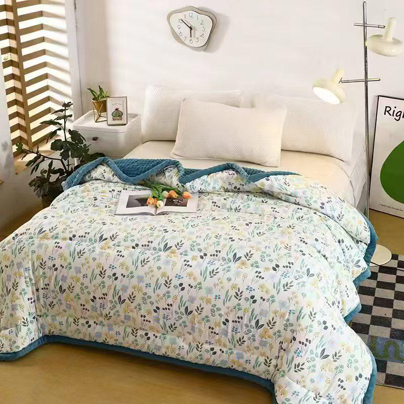 Популярное 3D-массажное одеяло из бобового бархата класса А – для всех сезонов, легкое и теплое, для дома или общежития