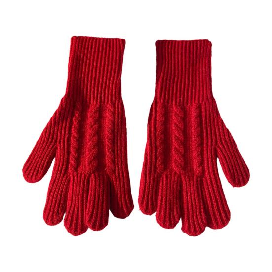 Вязаные перчатки из смесовой шерсти Унисекс Зимние перчатки с сенсорным экраном Ветрозащитные Теплые перчатки для пальцев для вождения, набора текста, на каждый день