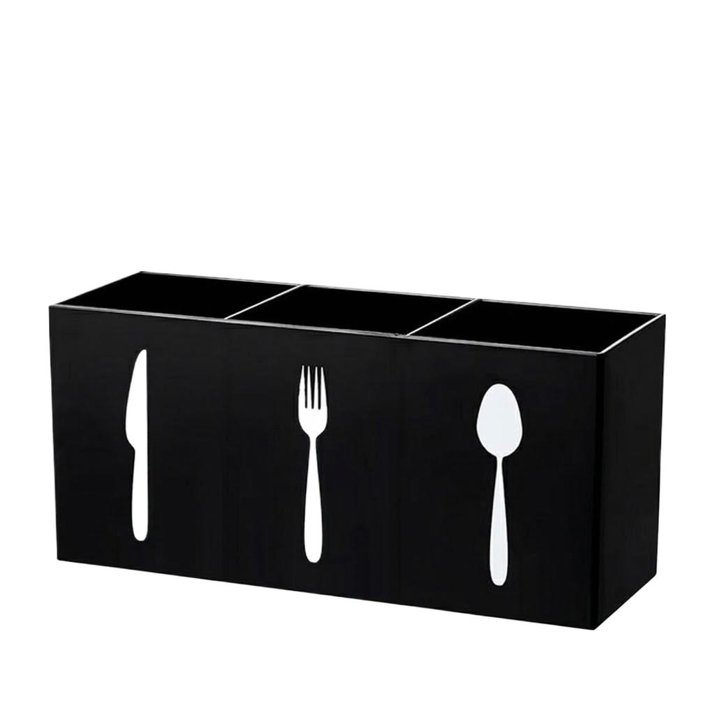 Cutlery Organizer Box with Separate Compartments for Knife Fork Spoon Storage Kitchen Drawer Utensil Holder Container