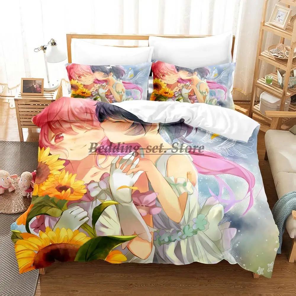 Комплект постельного белья Happy Sugar Life Single Twin Full Queen King Size, комплект постельного белья Aldult Kid Bedroom Duvetcover Set, простыня в стиле аниме