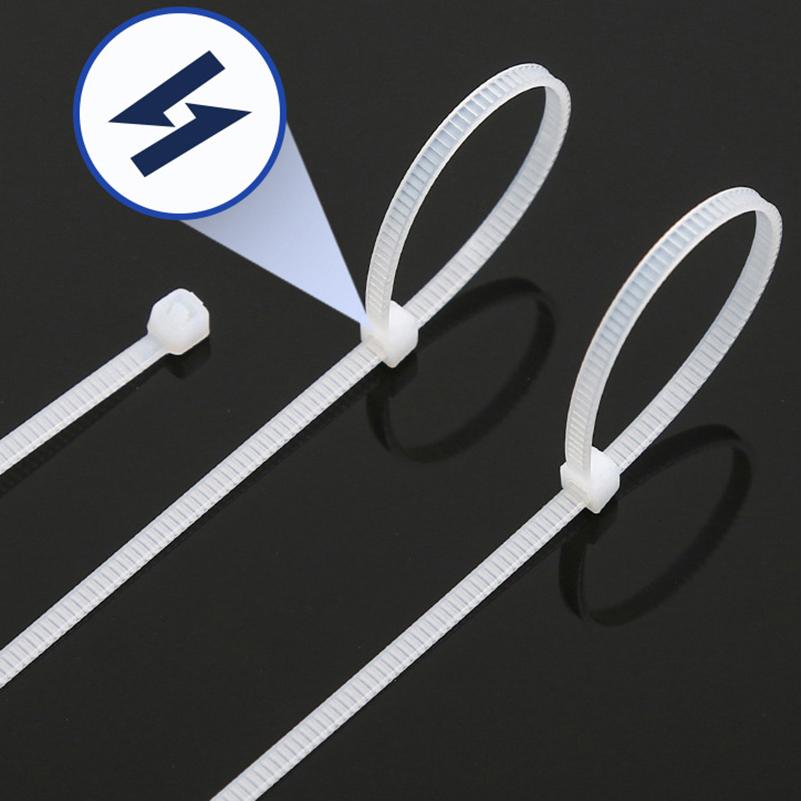 100 шт. нейлоновых кабельных стяжек, самоблокирующиеся стяжки для шнуров, регулируемые ремни для кабелей, крепежные петли для домашнего офиса, стяжки для проводов