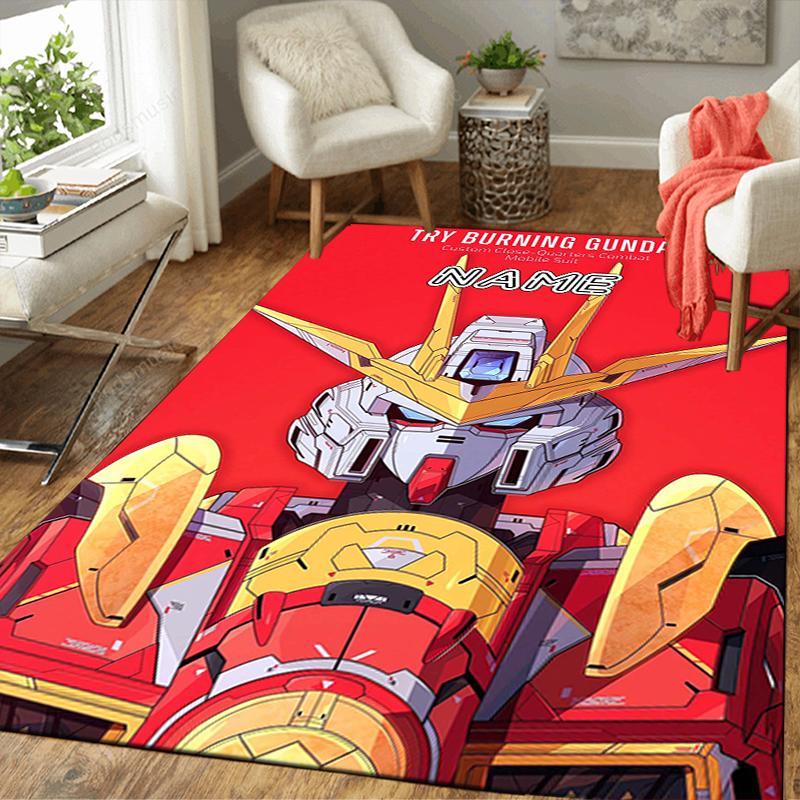 Custom 1Pc Mechanical Gundam Artwork Rug Office Carpet Indoor Outdoor Entrance Doormat Nonslip Soft And Comfortable Living Room D291579