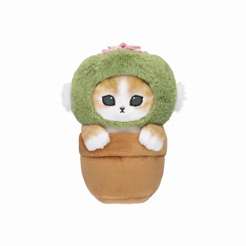 Плюшевая игрушка-кот-акула Mofusand с брелоком для девочек и подростков Коллекционный подарок