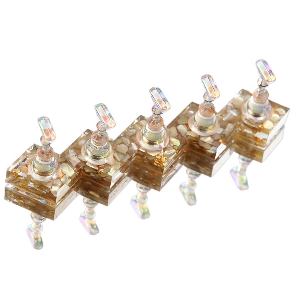 Многоразовая акриловая подставка для накладных ногтей Квадратное/Круглое основание Набор для демонстрации типсов для ногтей DIY Роспись