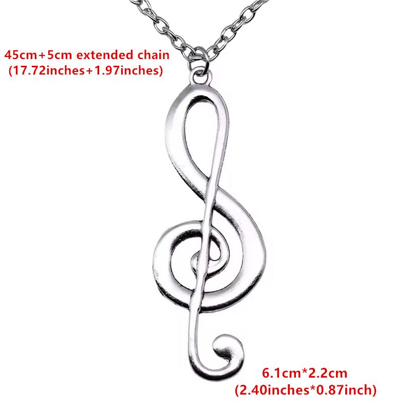 Модное большое ожерелье с подвеской в виде музыкальной ноты для женщин, модные ювелирные изделия с музыкальным символом, подарки на вечеринку