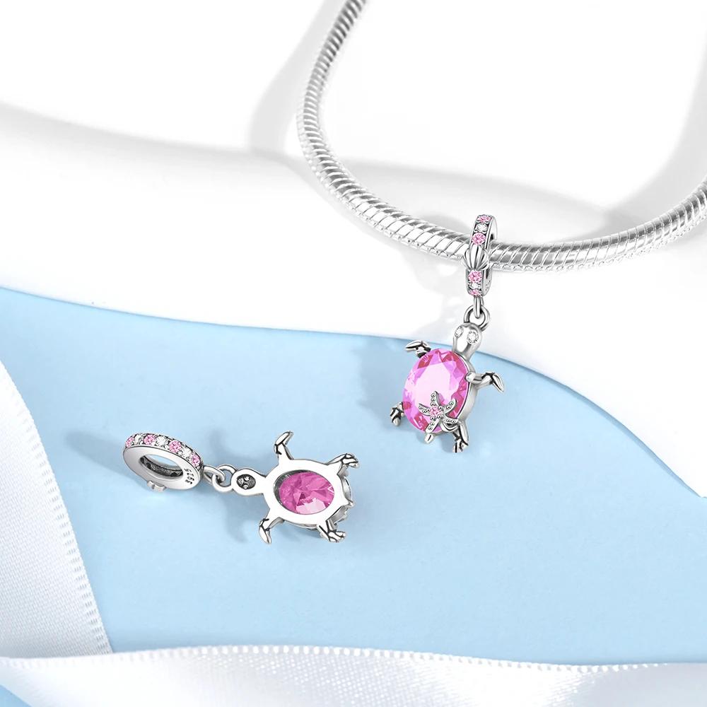 Copper Crabs Ocean Series Blue Turtle Starfish Shell Fit Original Bracelet Charms For Women Diy Fine Jewelry Gifts