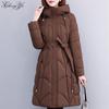 Winter Women's Coat Long Thickened Warm Cotton Padded Parka Ladies Jacket