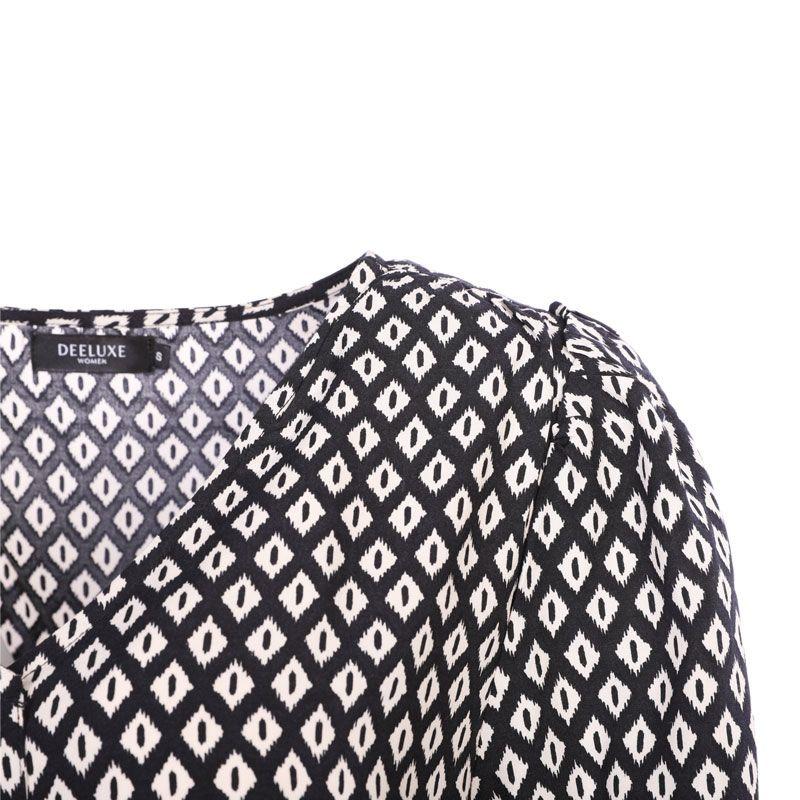 Черный и белый топ Etania с графическим принтом для женщин DEELUXE 74