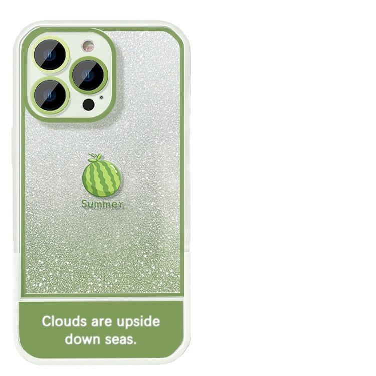Applicable to Apple 11promax mobile phone case iPhone11 summer glitter watermelon 11 transparent 11 invisible bracket XR