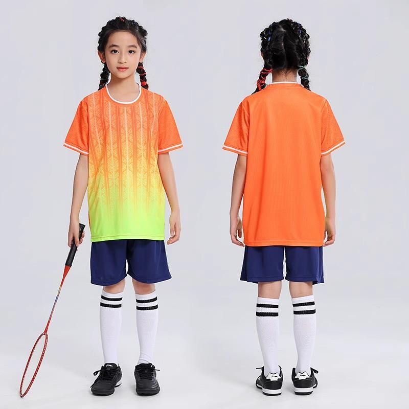 Kids Sports Set Breathable Quick-Dry T-Shirt Shorts Badminton Tennis Jump Rope School Training Unisex