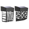 Solar Lights for Fence 2 Pieces Solar Powered Deck Lights Hollow out Design Wall Sconce for Patio Backyard Fence Stair Pathway
