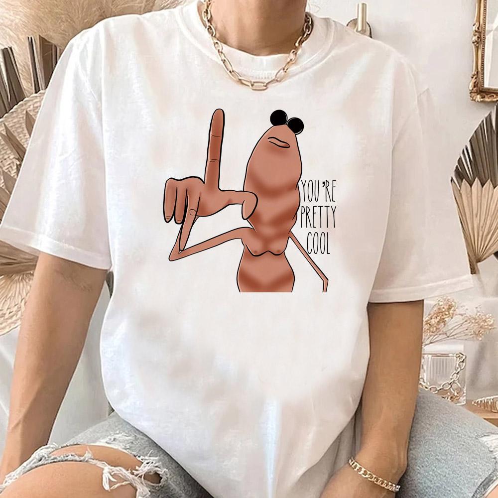 Marcus The Worm Tshirt For Unisex Unisex Y2k Clothes Short Sleeve Round Neck Tshirt Streetwear Y2k Clothing