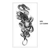 Xqb Black Skull Animal Eagle Snake Water Transfer Tattoo Simulation Disposable Tattoo Sticker