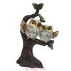 Скульптура совы ручной работы, рисунок на воде, сова, сидящая на ветке дерева, статуэтка из смолы, украшение для коллекционеров