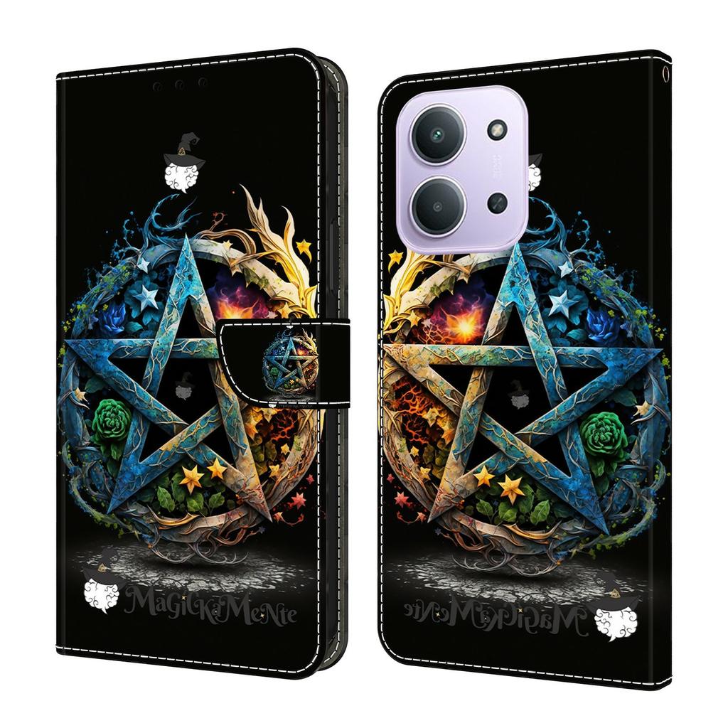 Wallet Case For Xiaomi Redmi 15C 5G (EU) (173mm) / 15C 4G (EU) (173mm) / Poco C85 4G (173mm) Foldable Stand Pattern Printing Leather Flip Phone Cover