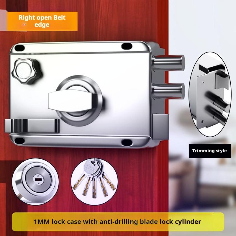 1PCS Lock Wooden Doors Rooms Bedrooms Old-fashioned Exterior Lock Household Universal Old Doors Anti-theft Doors Mechanical Lock