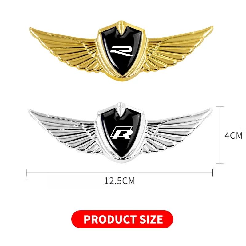 2026 New For VOLKSWAGEN VW 1pcs New Car Badge Metal Wings Body Decoration Sticker Car Goods For Volkswagen Tiguan Bora POLO PASS