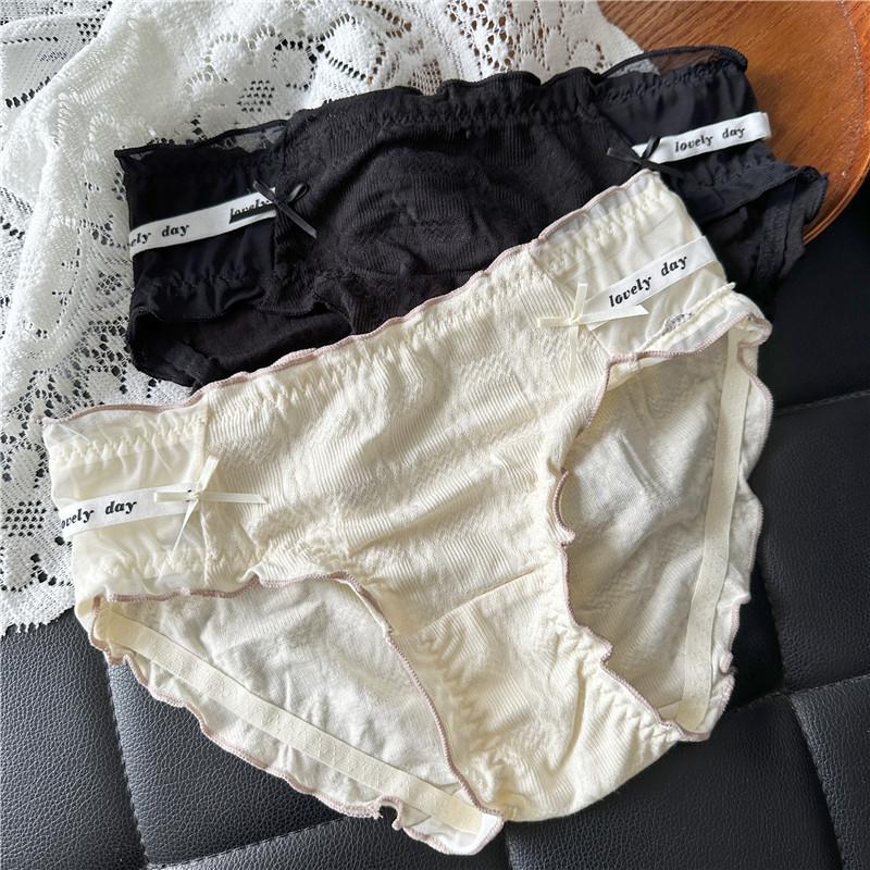 Повседневные трусы с поясом и надписью, нижнее белье с низкой талией, милые женские трусики