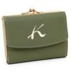 Кошелек Kitamura Leather Bifold Натуральный 33915, Текстура, Хаки/Слоновая кость Строчка, PH0385, Зеленый,