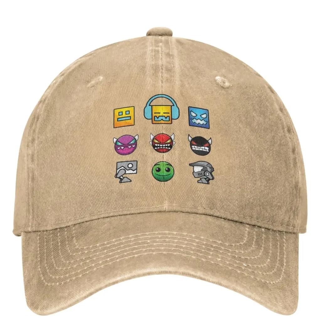 Geometry Dash Casual Baseball Cap Classic Print Hunting Camping Hip Hop Hats Summer Hot Sale Unisex Men Stylish Cap