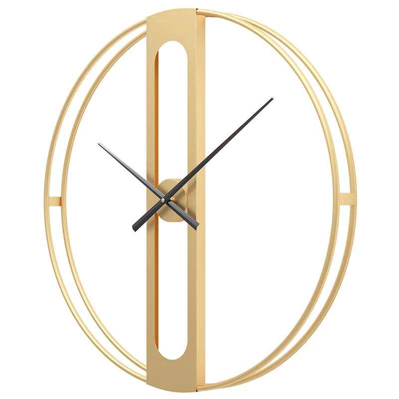 Nordic Metal Wall Clocks Retro Iron Round Face Large Outdoor Garden Clock Home Decoration Wall Clock Modern Design reloj pared