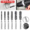 1/6Pcs Stainless Steel Steel Bore Brush Cleaning Brush for Power Drill Impact Driver