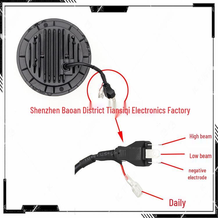 7" 80W LED High/Low Beam Headlight with DRL for Jeep Wrangler, Harley, Hummer.