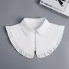 White Solid Color Fake Collar For Women Ladies False Shirt Blouse Detachable Collar Neckwear Female Neck Collar Fuax Cols