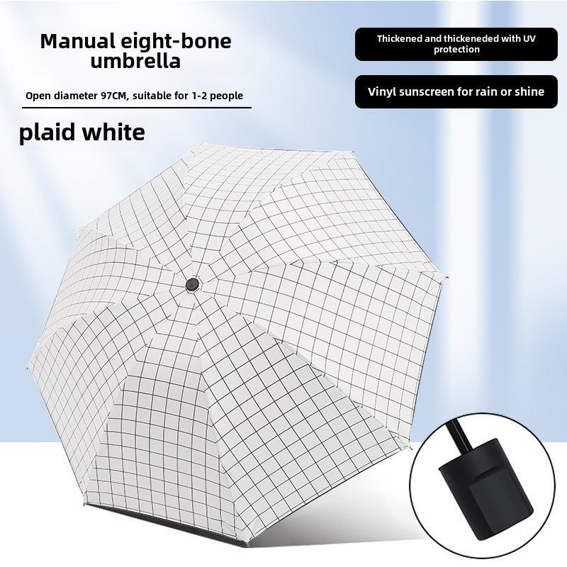 Компактный автоматический симпатичный солнцезащитный козырек и зонт с защитой от УФ-излучения для студентов - двойное использование для солнца и дождя