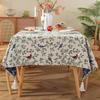 Retro Romantic Jacquard Tablecloth: Rectangular, Pastoral Oil Painting Design for Dining and Coffee Tables. In Stock.